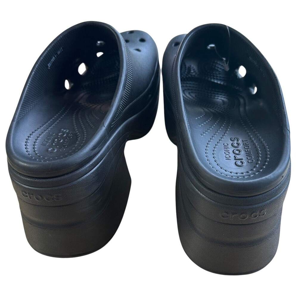 Crocs Women's Siren Crush Clogs Platform Heels Size 11 Black - Picture 6 of 11